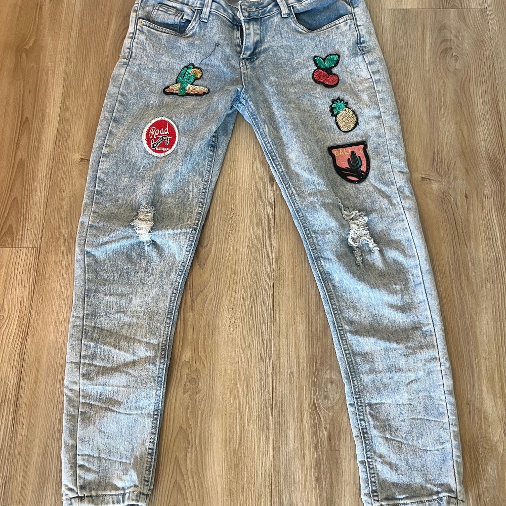 Cool Patchwork Jeans - size 6